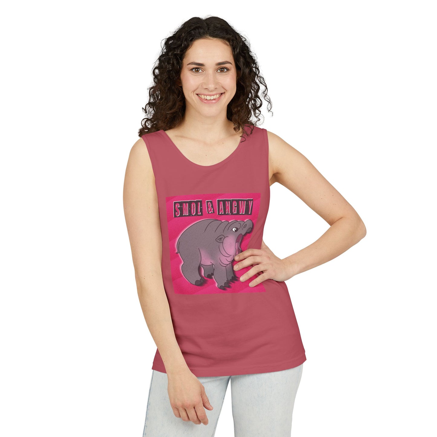 Pygmy Hippo Tank Top - Small and Angry - Funny tank top for animal lovers