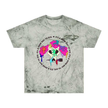 It's a Good Day to Dye - Unisex Color Blast T-Shirt - Poodle Dog Skull