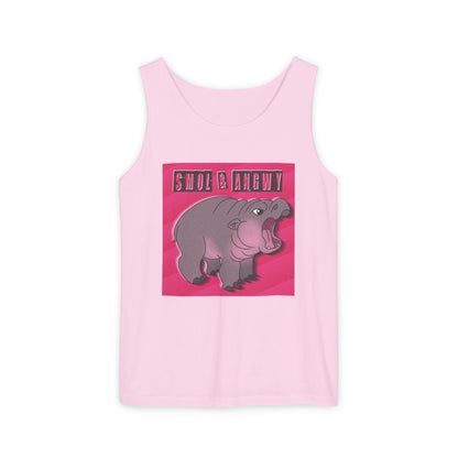 Pygmy Hippo Tank Top - Small and Angry - Funny tank top for animal lovers