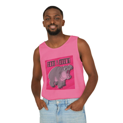 Pygmy Hippo Tank Top - Small and Angry - Funny tank top for animal lovers