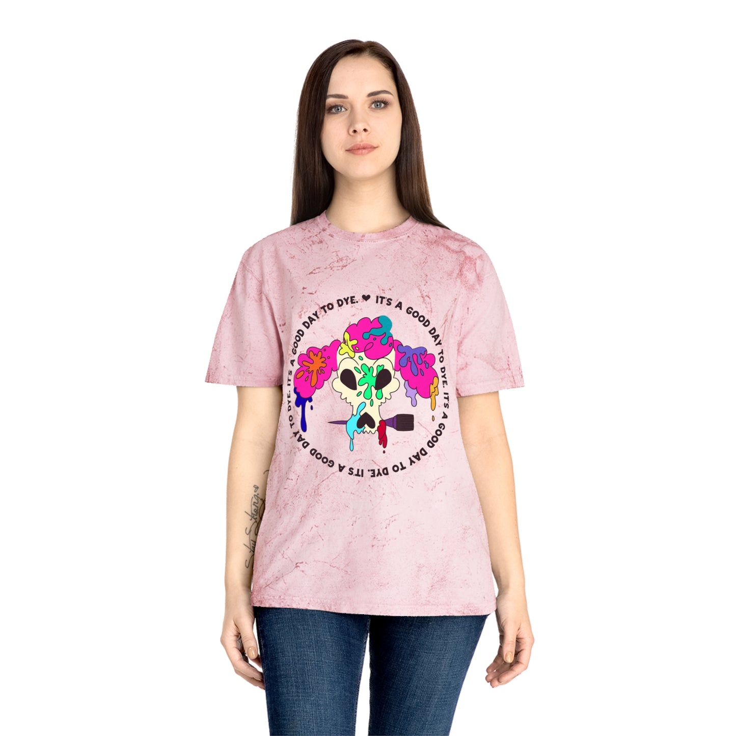 It's a Good Day to Dye - Unisex Color Blast T-Shirt - Poodle Dog Skull