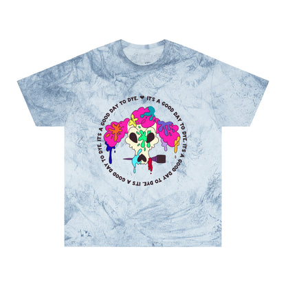 It's a Good Day to Dye - Unisex Color Blast T-Shirt - Poodle Dog Skull