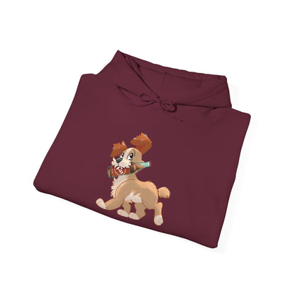 Happy Soda Pup Hoodie -Unisex Heavy Blend™ Hooded Sweatshirt- Puppy Lover Gift