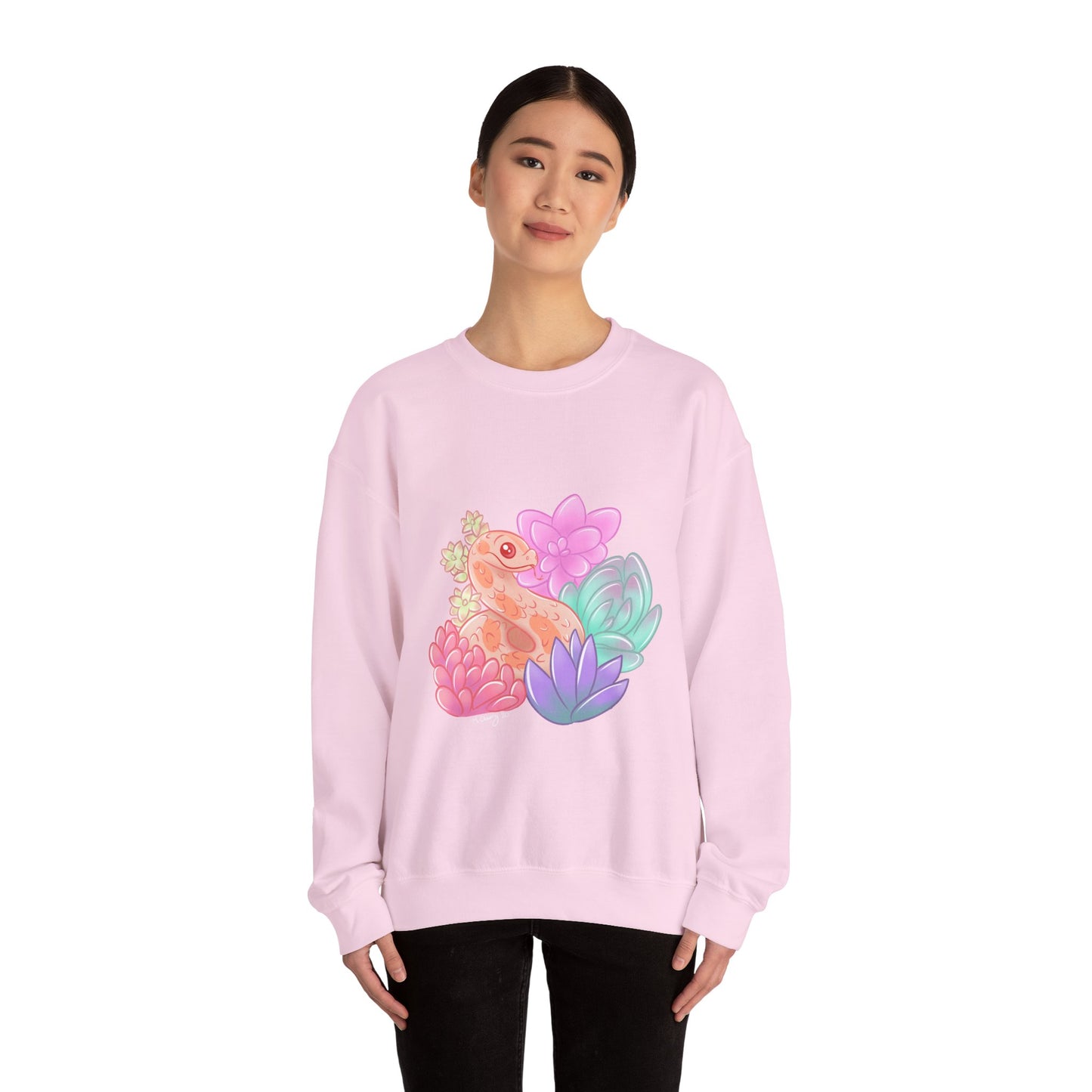 Soft Hognose Snake Sweatshirt - Unisex Heavy Blend™ Crewneck Sweatshirt - Reptile and Succulent Lover Gift