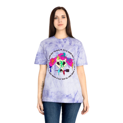 It's a Good Day to Dye - Unisex Color Blast T-Shirt - Poodle Dog Skull