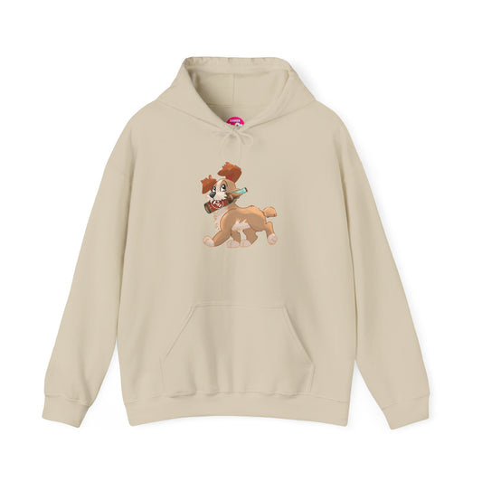 Happy Soda Pup Hoodie -Unisex Heavy Blend™ Hooded Sweatshirt- Puppy Lover Gift