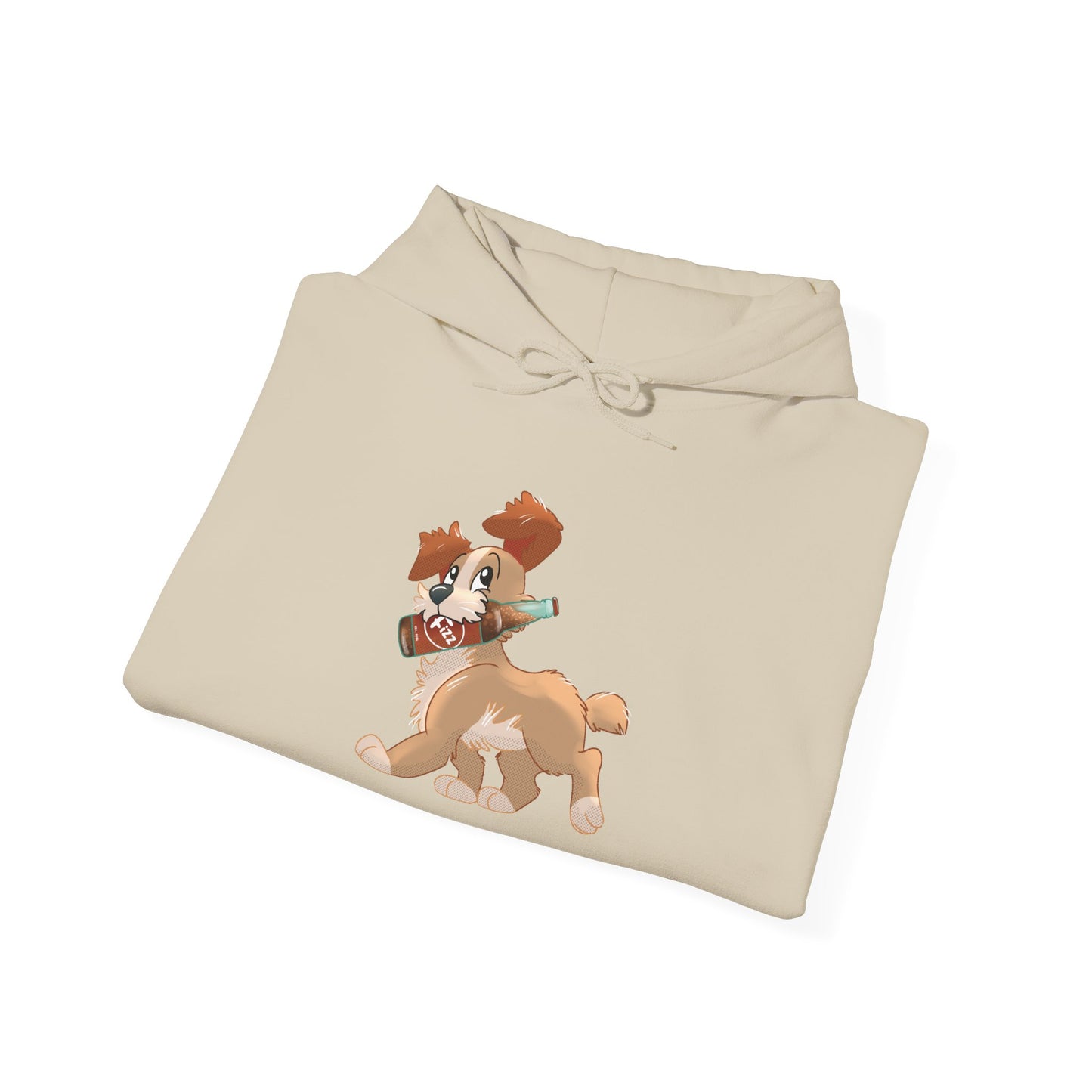 Happy Soda Pup Hoodie -Unisex Heavy Blend™ Hooded Sweatshirt- Puppy Lover Gift