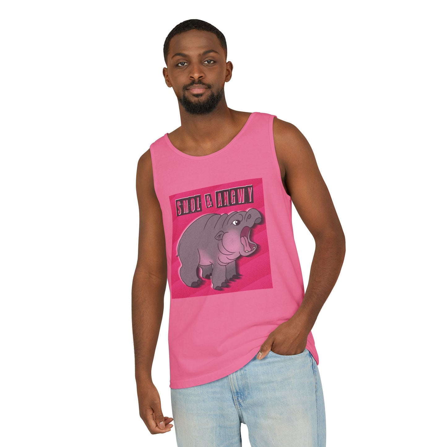 Pygmy Hippo Tank Top - Small and Angry - Funny tank top for animal lovers