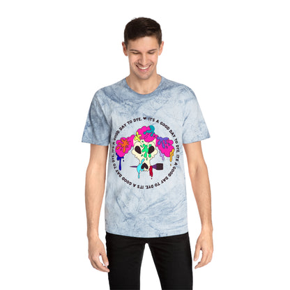 It's a Good Day to Dye - Unisex Color Blast T-Shirt - Poodle Dog Skull