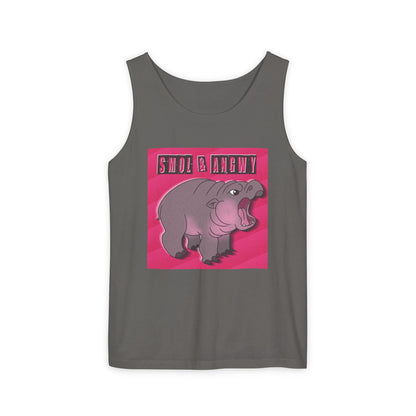 Pygmy Hippo Tank Top - Small and Angry - Funny tank top for animal lovers