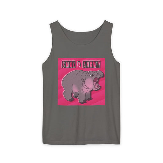 Pygmy Hippo Tank Top - Small and Angry - Funny tank top for animal lovers