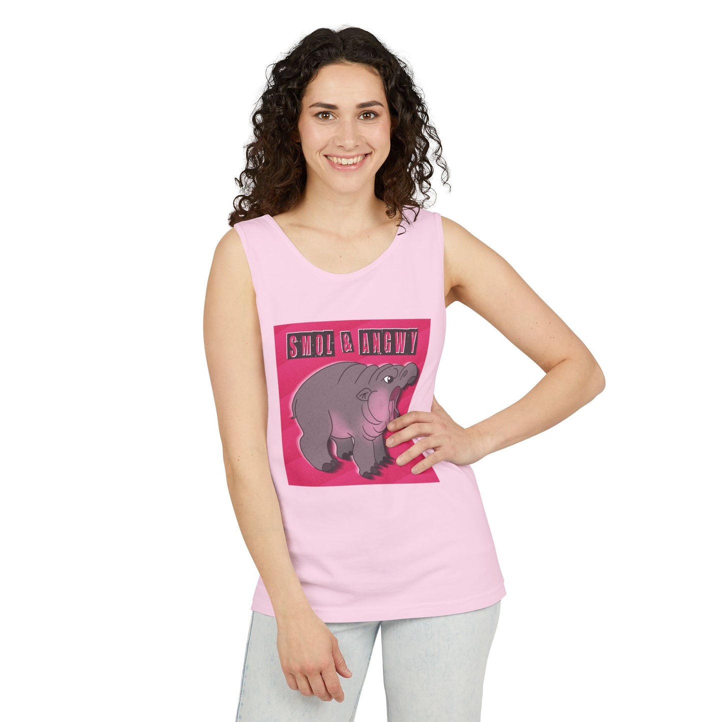 Pygmy Hippo Tank Top - Small and Angry - Funny tank top for animal lovers
