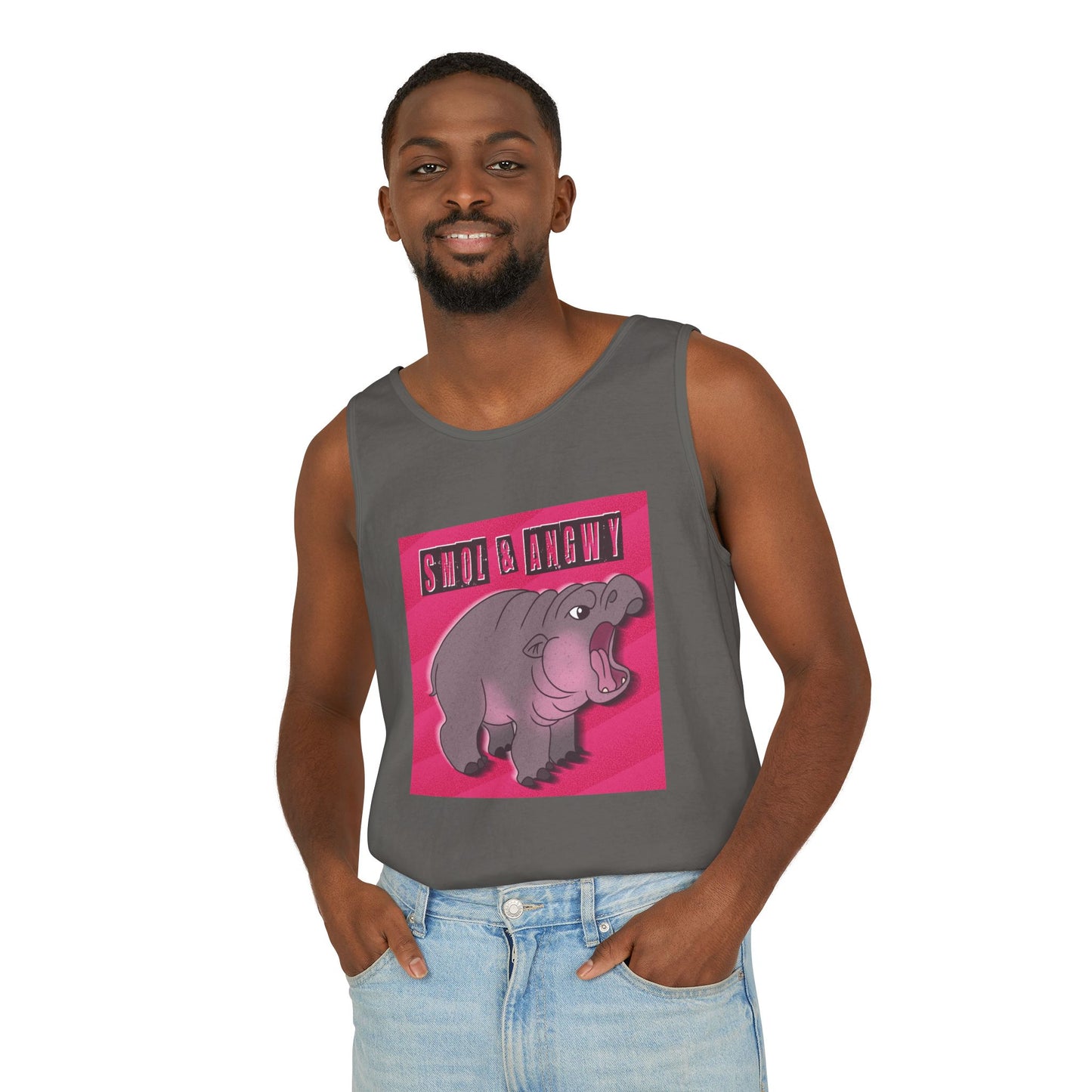 Pygmy Hippo Tank Top - Small and Angry - Funny tank top for animal lovers
