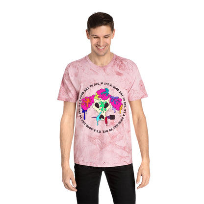 It's a Good Day to Dye - Unisex Color Blast T-Shirt - Poodle Dog Skull